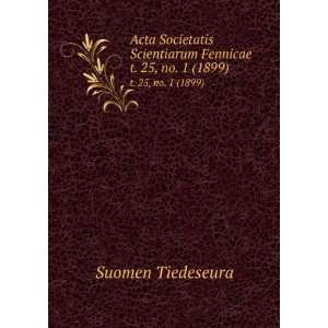 Acta Societatis Scientiarum Fennicae. t. 25, no. 1 (1899) Suomen 
