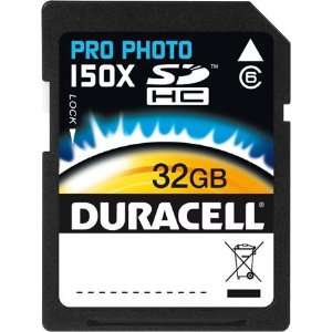 Duracell 32GB Duracell Pro Photo 150X SD SDHC Class 6 Secure Digital 