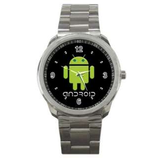 Limited Android Logo Custom Mens Sport Metal Watch  