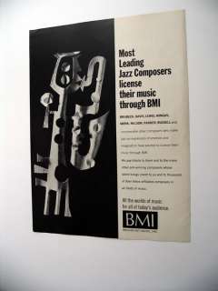 BMI Music Licensing Jazz Composers 1969 print Ad  