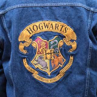 Warner Bros Harry Potter Hogwarts Denim Jacket Jean Jacket Size Small 