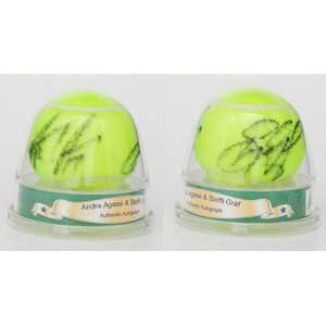 Andre Agassi and Steffi Graf Autographed Tennis Ball  