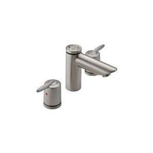 Delta 3585 SSWL Grail 2 Handle Wall Mount Lavatory Faucet in Stainless 
