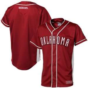  Oklahoma Sooners Youth Fielder Baseball Full Button Jersey 