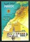 Map postcard Maroc Morocco Coat of Ar