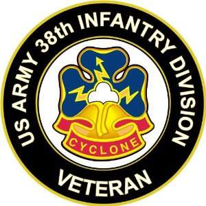 US Army Veteran 38th Infantry Division Unit Crest Sticker Decal 3.8 6 