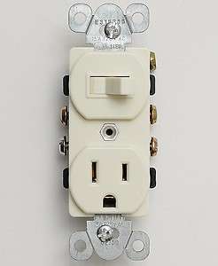 Toggle Switch & Receptacle Combo Single Pole 15A Outlet & Switch 62150 