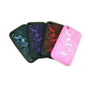 KingCase iPhone 3G & 3GS * Soft Silicone Tattoo Case 4 Pack (Clear 