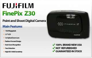 NEW Fujifilm FinePix Z30 Black 10MP Fuji Digital Camera 689466086546 