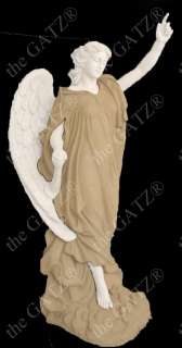 Pair of Hand Carved Marble Angel Statues  
