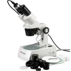 AmScope 20X 40X 80X Stereo Microscope with 1.3MP USB Camera  