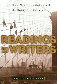 Readings for Writers, (1413016294), Jo Ray McCuen Metherell, Textbooks 