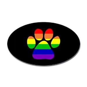  Paw Pride   Black Small Sticker Oval Pets Oval Sticker by 