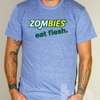 ZOMBIES, EAT FLESH American Apparel TR401 T Shirt funny zombie 
