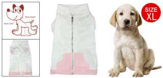 Pet Female Dog Clothes XL Sport Leisure Wear Pink White  