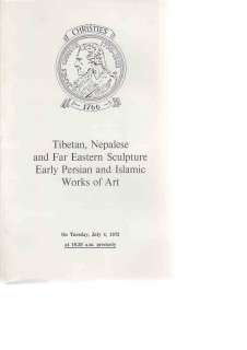 Christies Auction Catalog Tibetan Nepalese Persian Art  