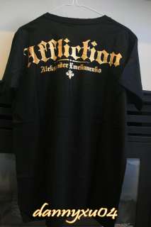 Affliction BLACK Aleksander Emelianenko T Shirt NWT M L  