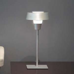  Zaneen Lighting D9 4017 Duo Table Lamp in Satin Aluminum 