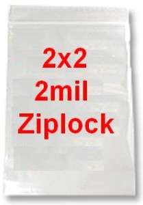 1000 2x2 2mil CLEAR ZIPLOCK BAGS 1,000 baggieS 2 2020  
