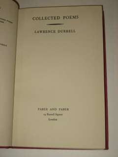 Lawrence Durrell   COLLECTED POEMS   1960 HC 1stEd  