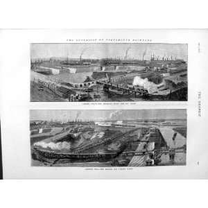  1874 PORTSMOUTH DOCKYARD RIGGING FITTING BASINS SHIPS 