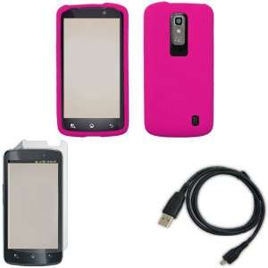  iFase Brand LG Nitro P960 Combo Solid Hot Pink Silicon 