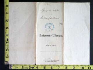1871 Mortgage Deed George Blake to Stephen Goldthwait  