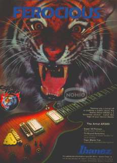 Spectacular original 1981 IBANEZ AD for the TIGER MAPLE FINISH AR300 