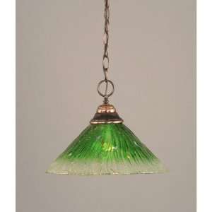 Toltec Lighting 10 447 Any Chain Pendant with Kiwi Green Crystal Glass 