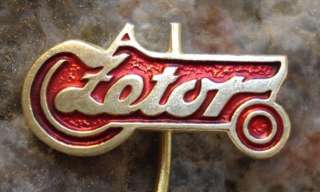 1950s Zetor Script Text Logo on Tractor Antique Badge  