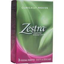 ZESTRA AROUSAL FLUID FOR WOMEN 3 packets all natural  
