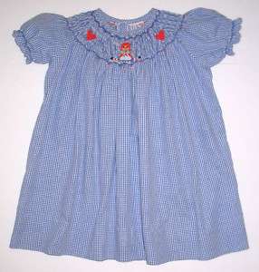 Size 1 Year Hand Smocked Raggedy Ann Dress  