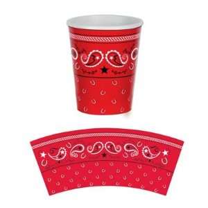  Western Bandana Party Cups Toys & Games