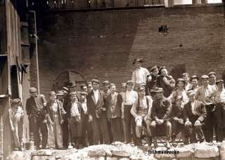 Illinois Glass Co Factory Workers Boys Alton IL 1910  