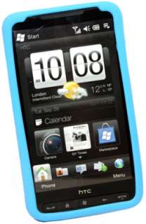 London Magic Store   BLUE FLORA SILICONE CASE COVER FOR HTC HD2 HD 2 