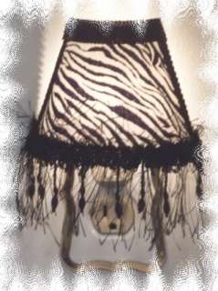   White Stripes ZEBRA Fabric Designer NIGHT LIGHT Beaded Eyelash Trim