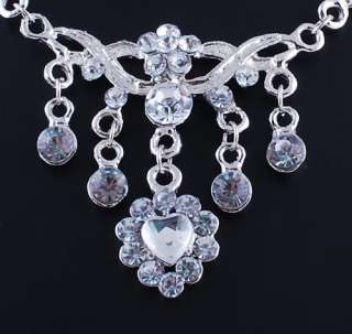 heart mix 6set imitate crystal necklace jewelry set free W19745Y 