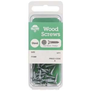   20 Hillman Zinc Plated Steel Wood Screws (5811)
