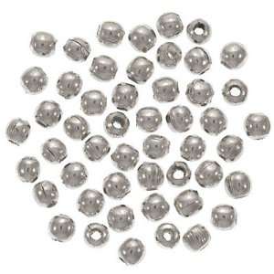  Silver Plated Sleek Barrel Beads 4mm (50) Arts, Crafts & Sewing