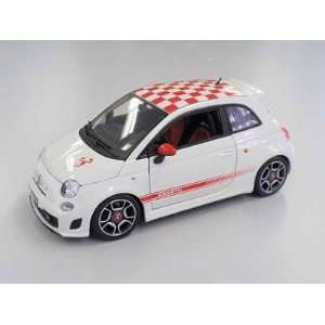   Star 124 Scale White and Red Checker Roof Abarth 500 Toys & Games