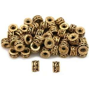 Spacer Bali Beads Antique Gold Plated 5.5mm Approx 50  