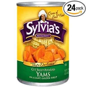Sylvias Yams in Light Syrup, 15 Ounce Packages (Pack of 24)  