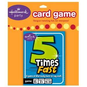    Lets Party By Hallmark 5 Times Fast Card Game 