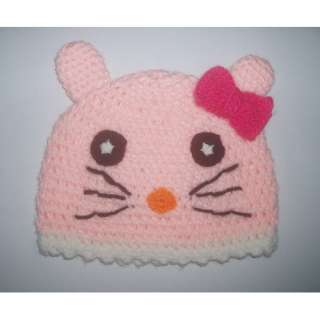 Cartoon Cap Cat Handmade Wool knit Children Hat H1551  
