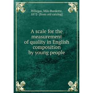 for the measurement of quality in English composition by young people 
