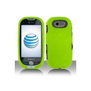 Pantech P2020 Ease Rubberized Shield Hard Case   Neon Green