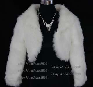 Ivory Faux Fur Wedding Bridal Wrap/Jacket/Shawl B110917  
