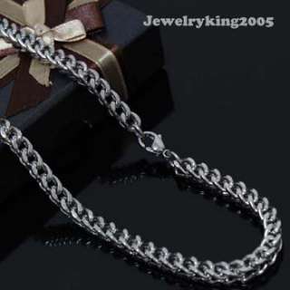 5mm Heavy Steel Mens 3D Franco Chain Necklace 20 40  
