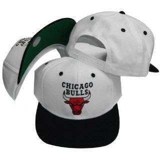 Chicago Bulls White/Black Two Tone Plastic Snapback Adj