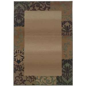  Contemporary Genesis Tan 5ft. 3in. x 7ft. 6in. Area Rug 